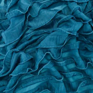 4 1/4 YD PC-Wave Blue Ruffle Knit Fabric