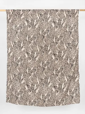 Animal Print Viscose Challis Deadstock - Beige   Black   Cream - Swatch