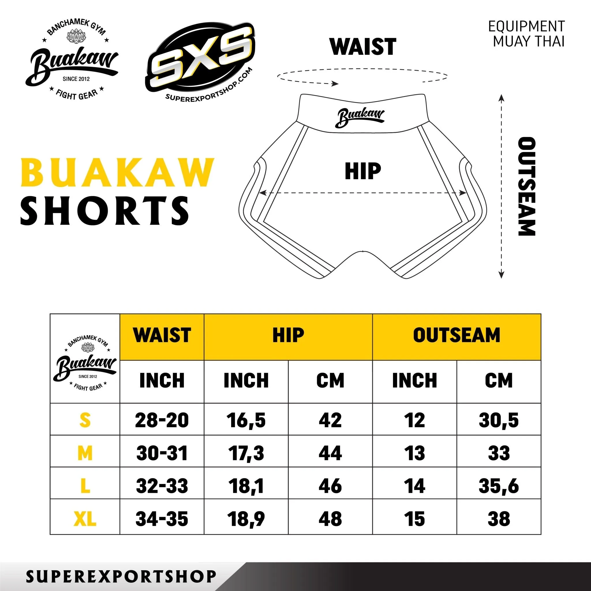 Buakaw Shorts BSH6  GOLD BLACK