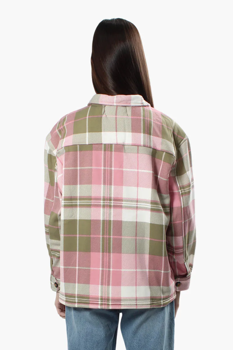 Canada Weather Gear Plaid Lightweight Jacket - Pink