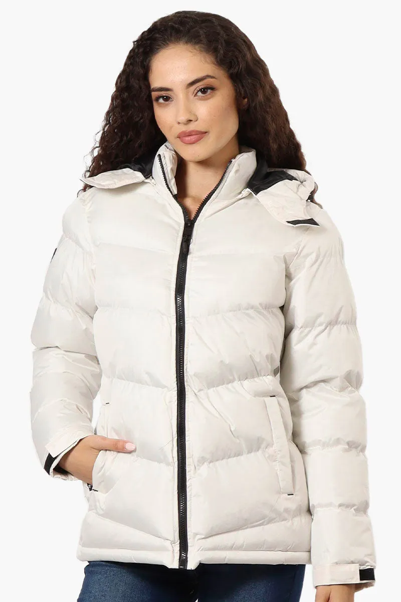 Canada Weather Gear Solid Bubble Bomber Jacket - White