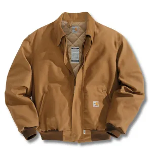 Carhartt Men's Brown Flame-Resistant Duck Bomber Jacket