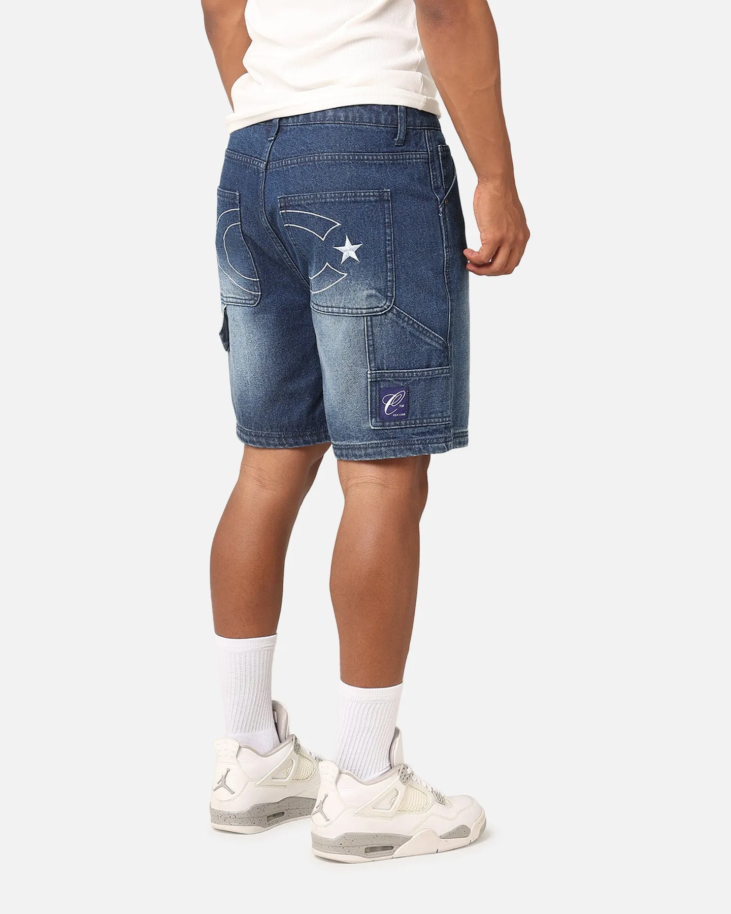 Carre C-Star Denim Shorts Mid Blue Denim