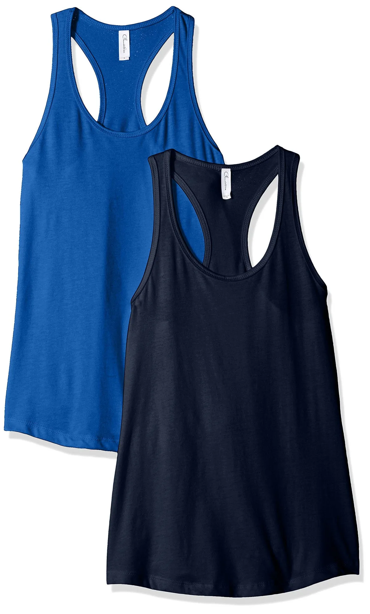 Clementine Apparel 2-Pack Tank Top for Women Racerback Sleeveless Summer Tanks