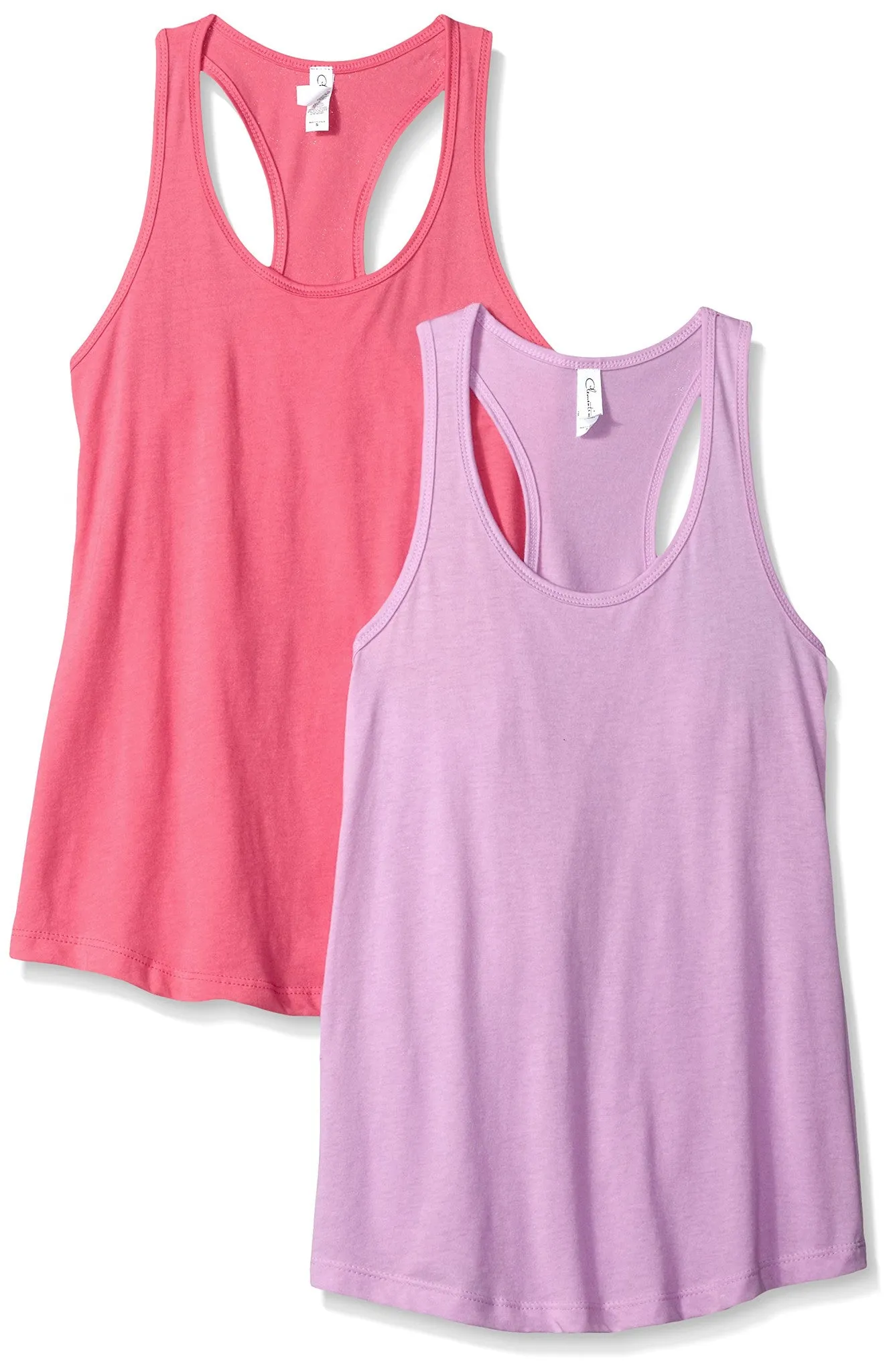 Clementine Apparel 2-Pack Tank Top for Women Racerback Sleeveless Summer Tanks