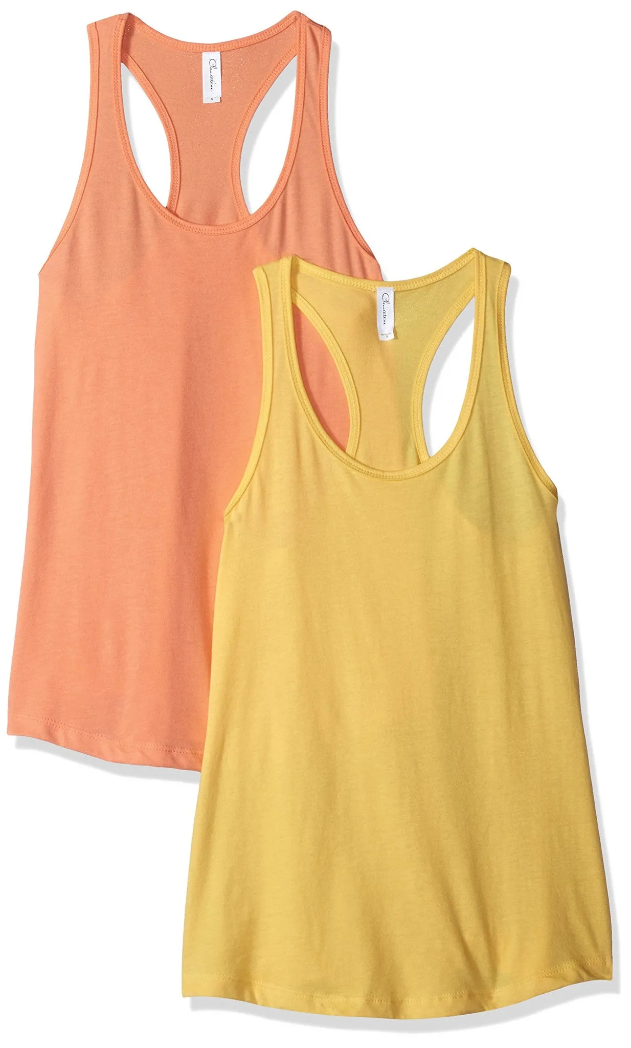 Clementine Apparel 2-Pack Tank Top for Women Racerback Sleeveless Summer Tanks