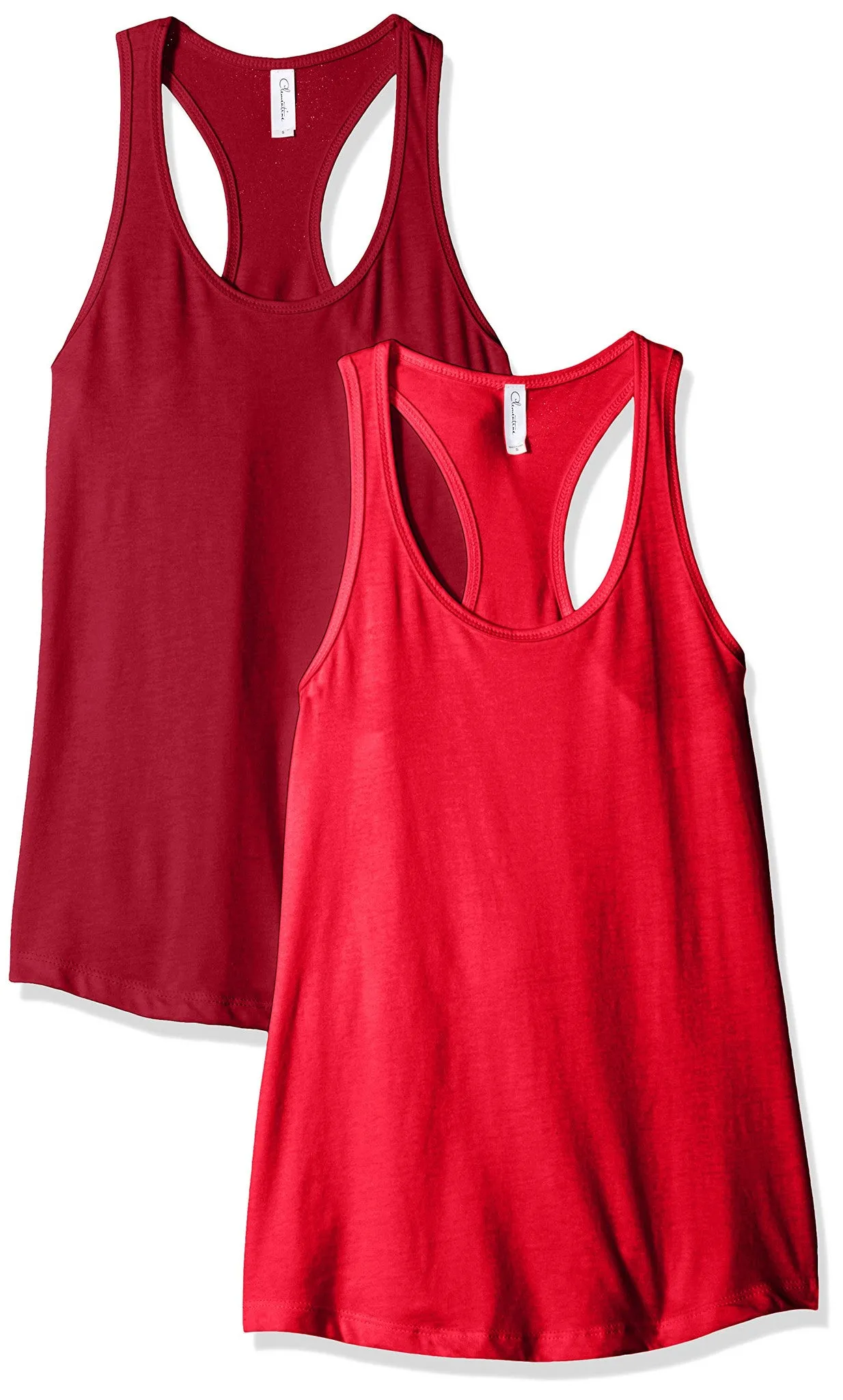 Clementine Apparel 2-Pack Tank Top for Women Racerback Sleeveless Summer Tanks