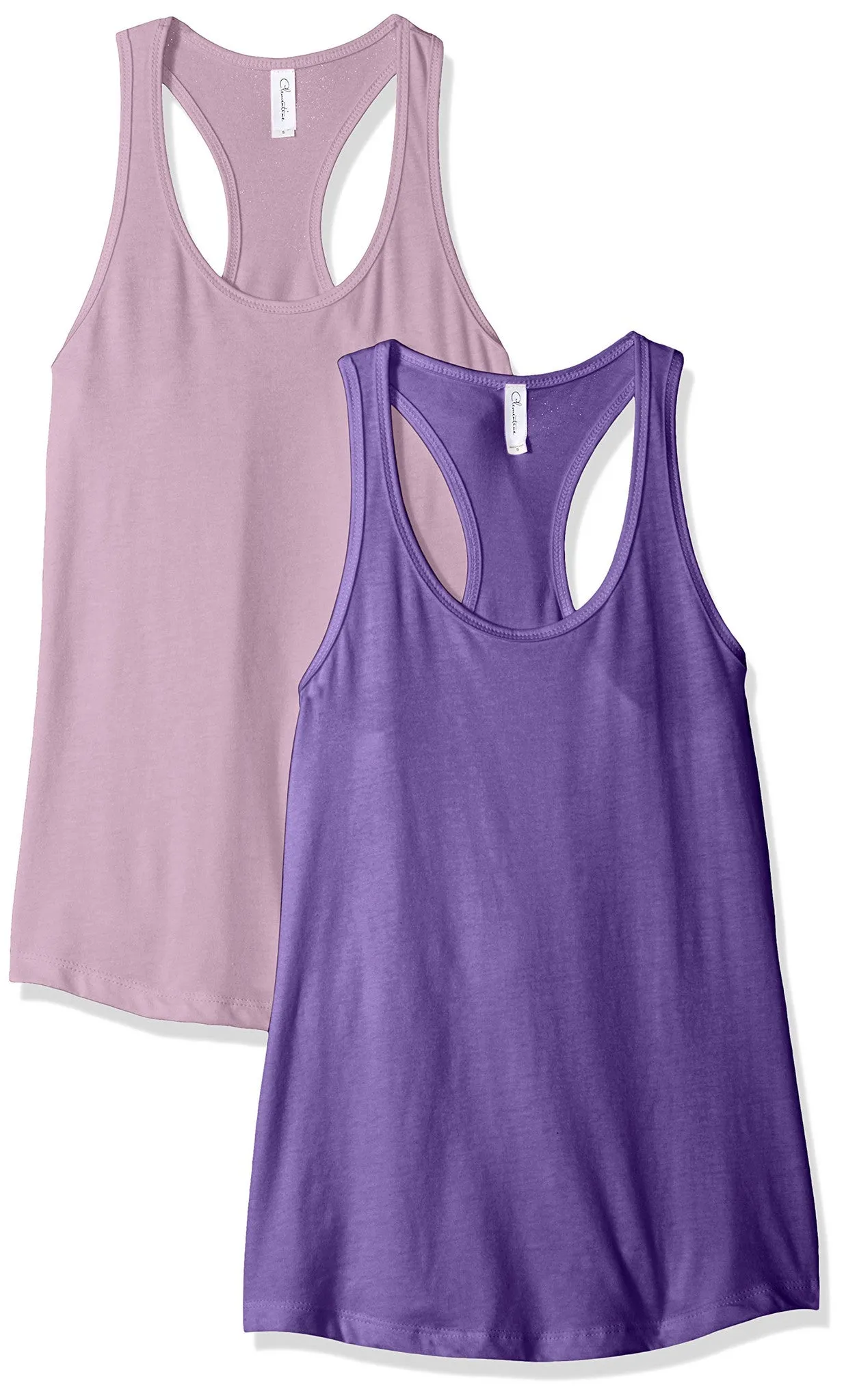 Clementine Apparel 2-Pack Tank Top for Women Racerback Sleeveless Summer Tanks