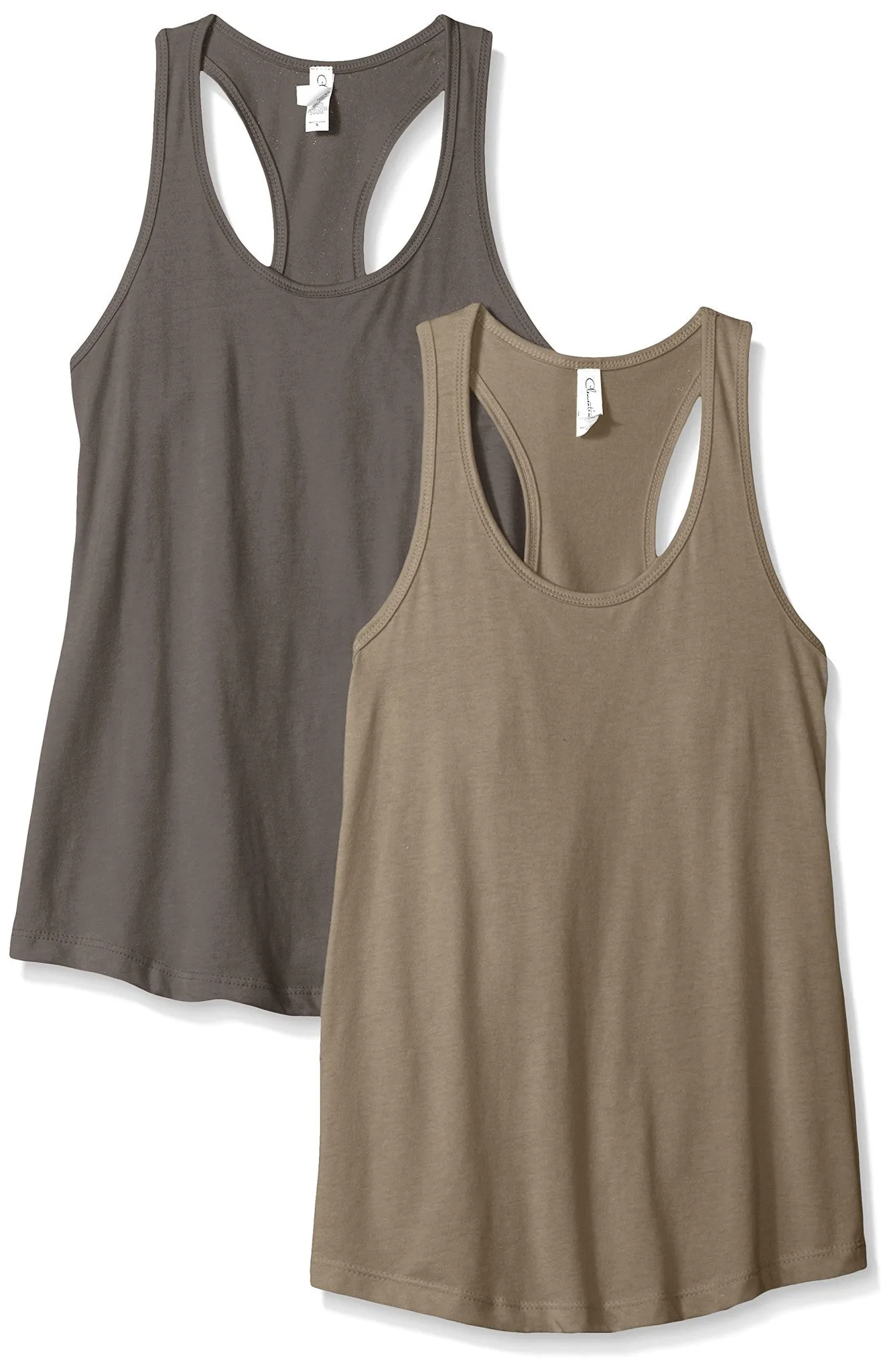 Clementine Apparel 2-Pack Tank Top for Women Racerback Sleeveless Summer Tanks