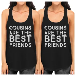 Cousins Are The Best Friends BFF Matching Black Tank Tops