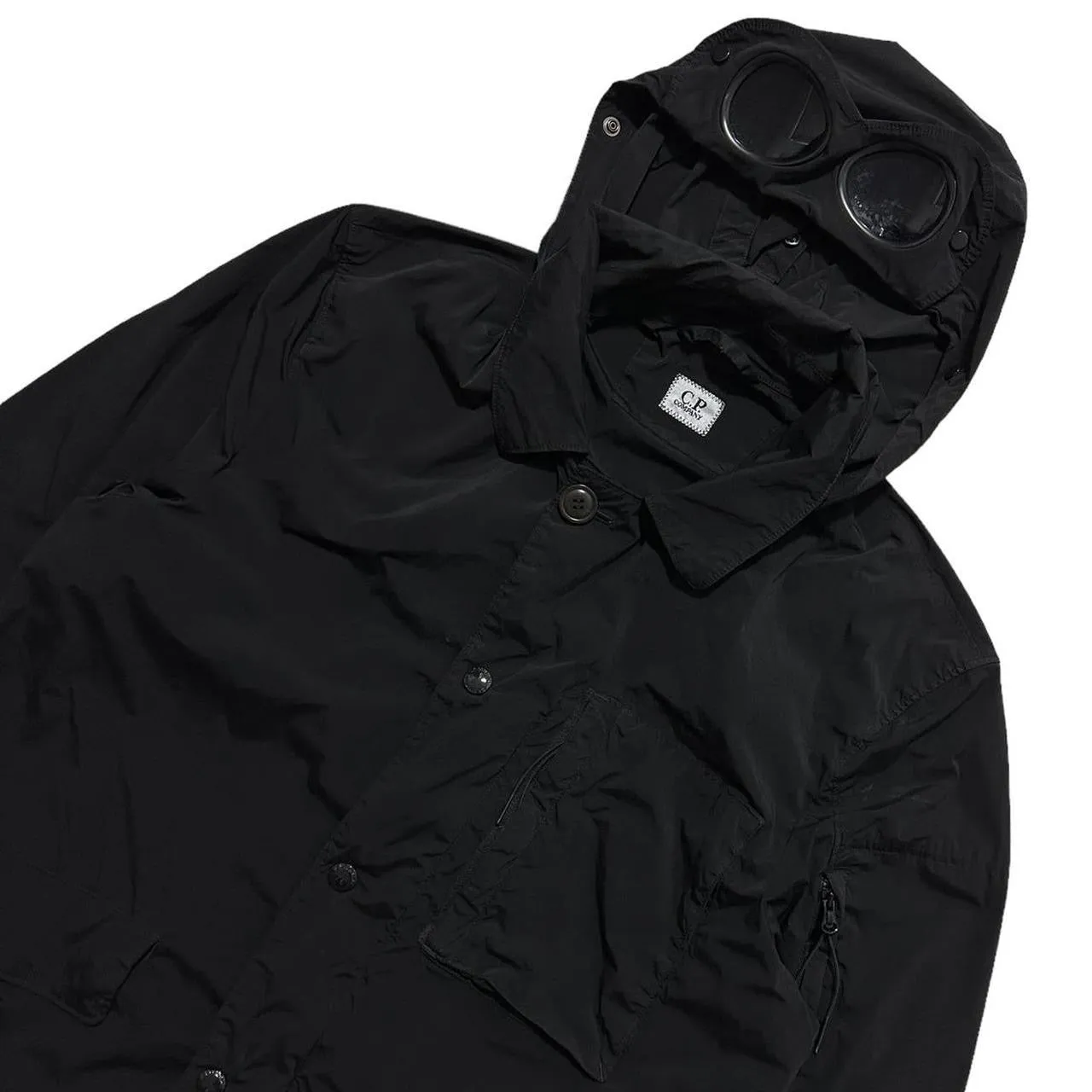 CP Company Black Nycra Nylon Goggle Jacket