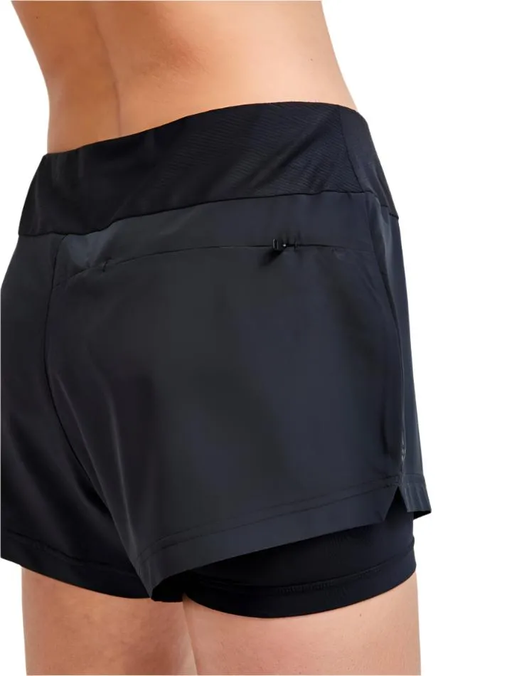 Craft Women's ADV Essence 2-in-1 Shorts Black SS24