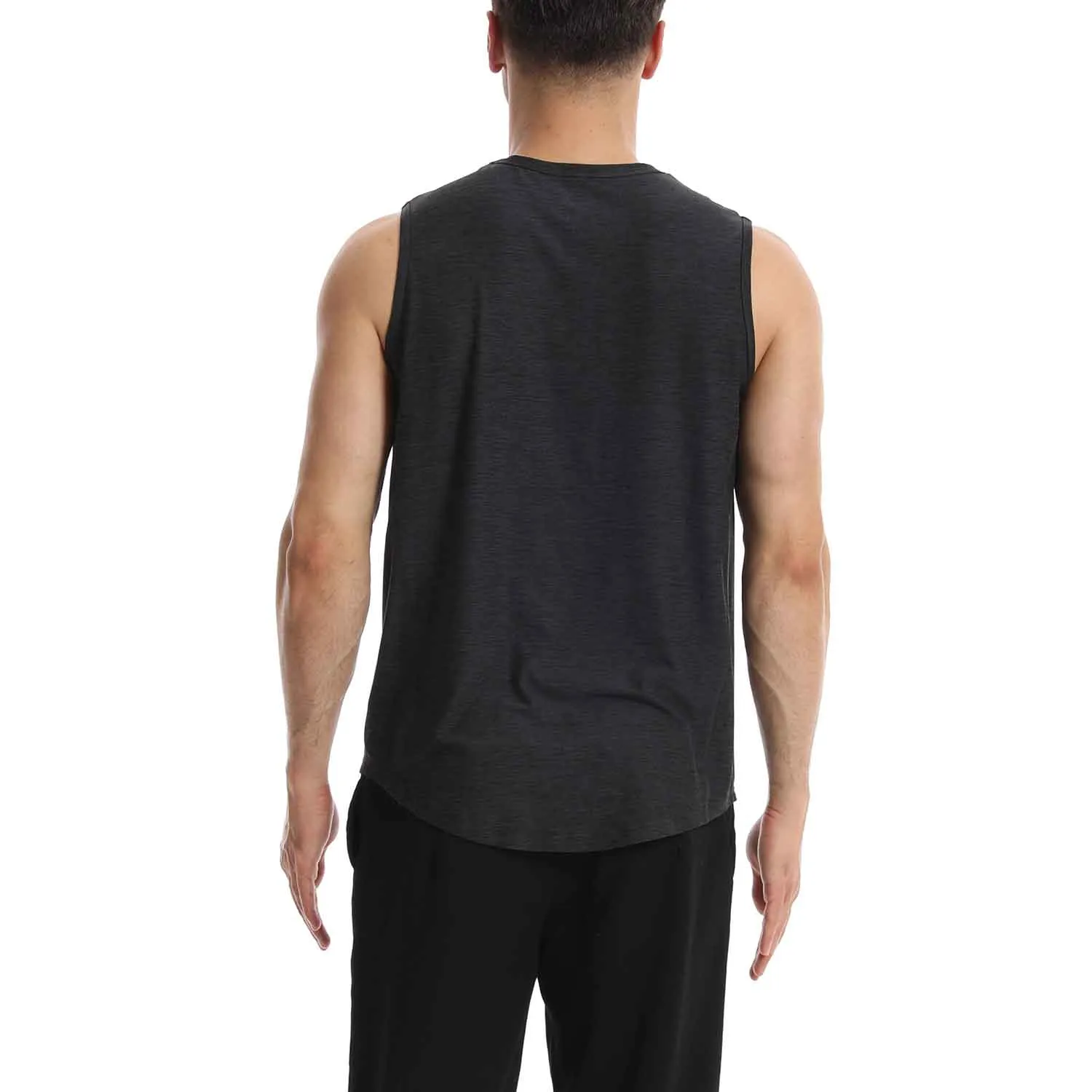 Crew Neck Muscle Tank Top | Active Gym Sleeveless | Men’s (2 Pack)