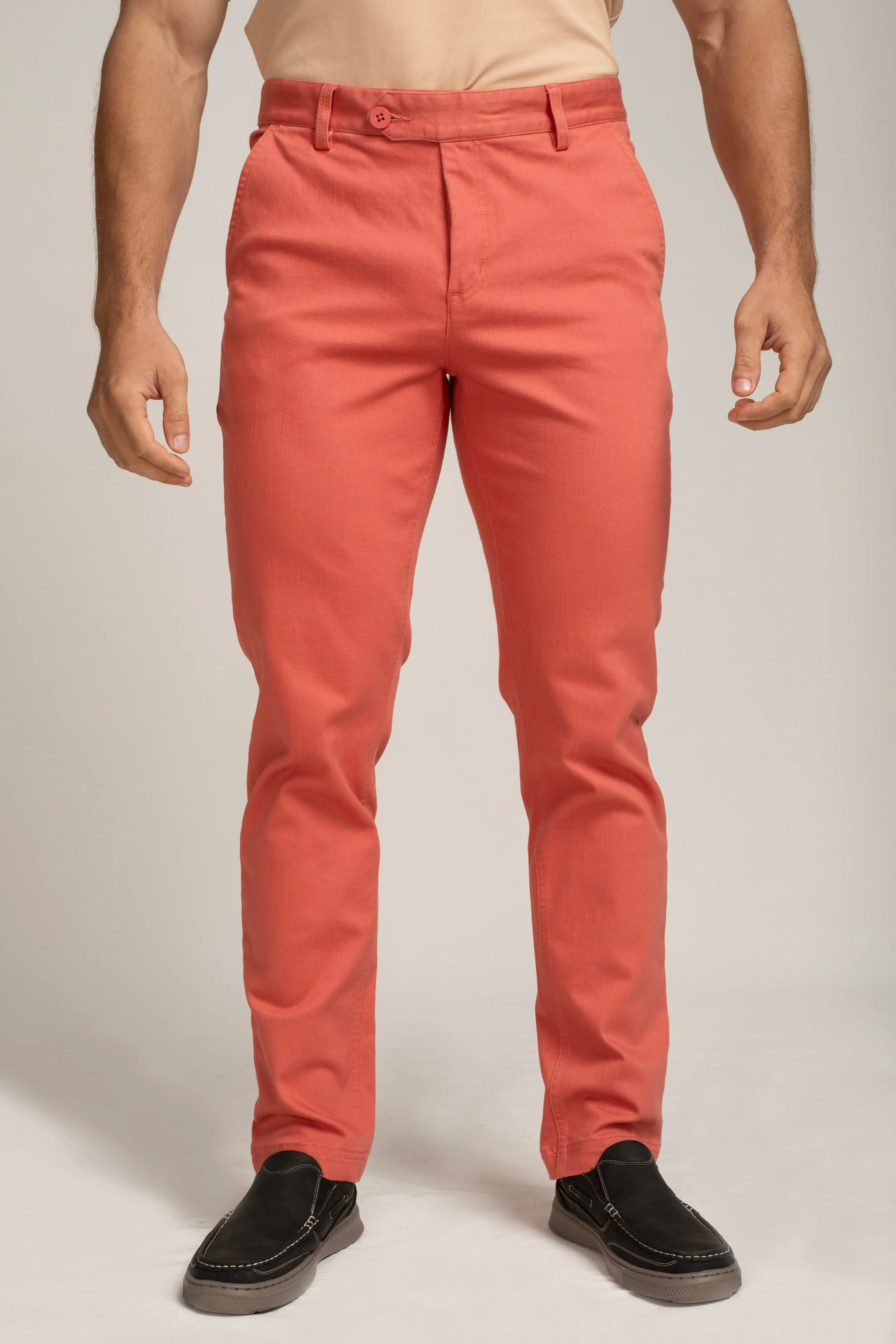 Crocodile Slim Fit Chino Orange Flame