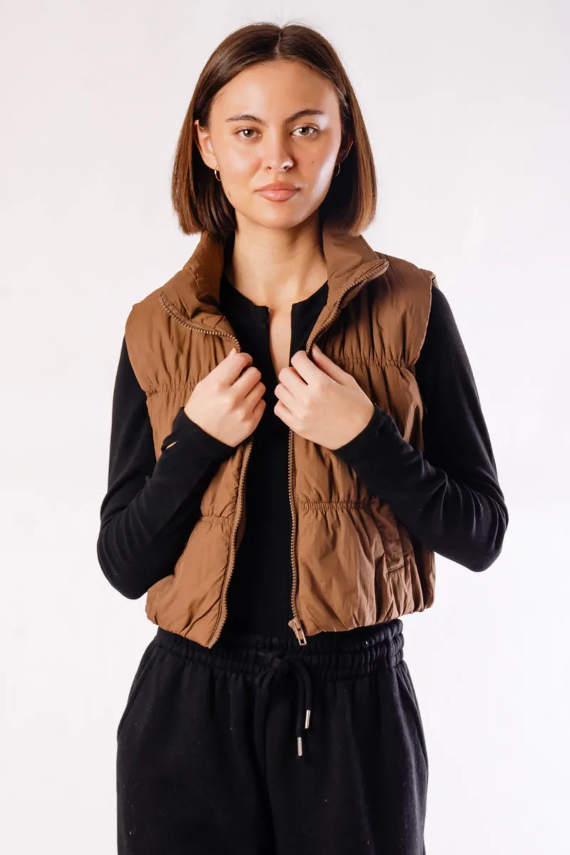 Cropped Puffer Vest