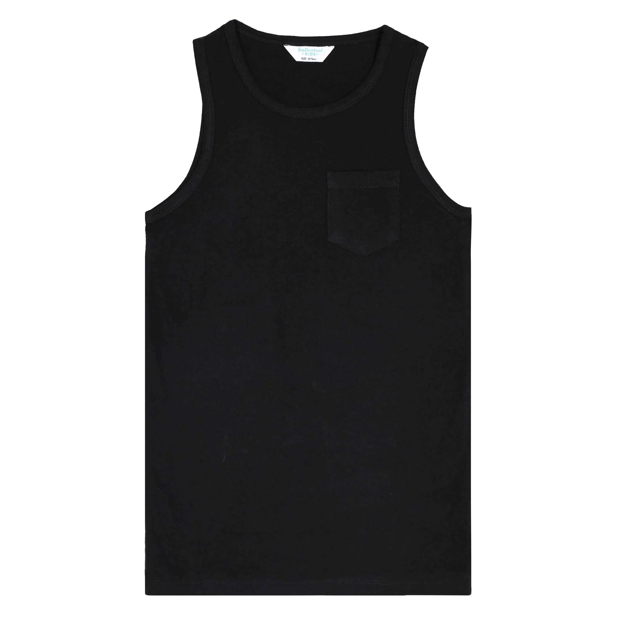 FB-3767 Dark Mélange, White, & Black 3PK Tank Tops