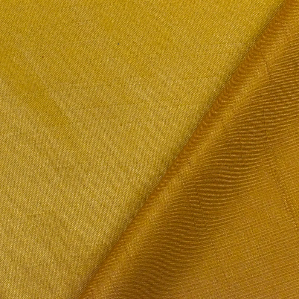 Golden Yellow Solid Poly Antique Satin Woven Fabric