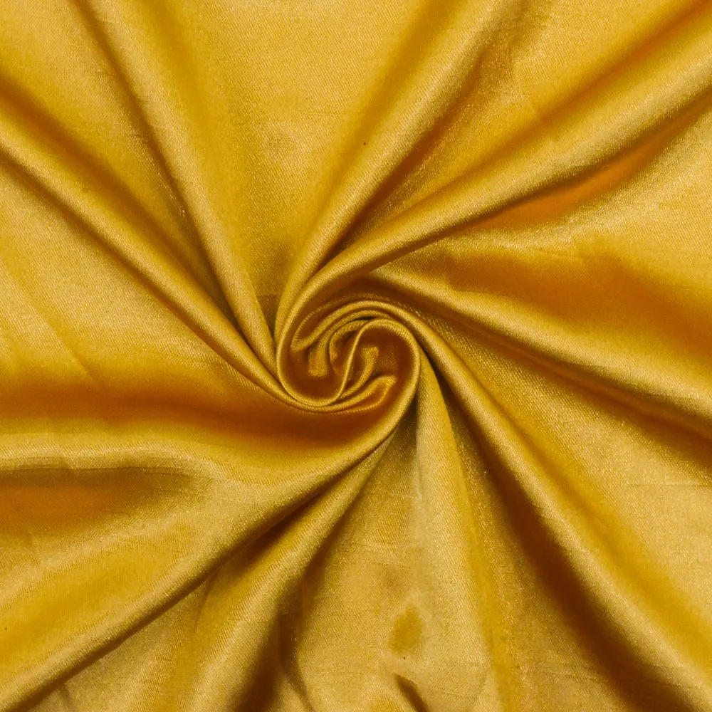 Golden Yellow Solid Poly Antique Satin Woven Fabric