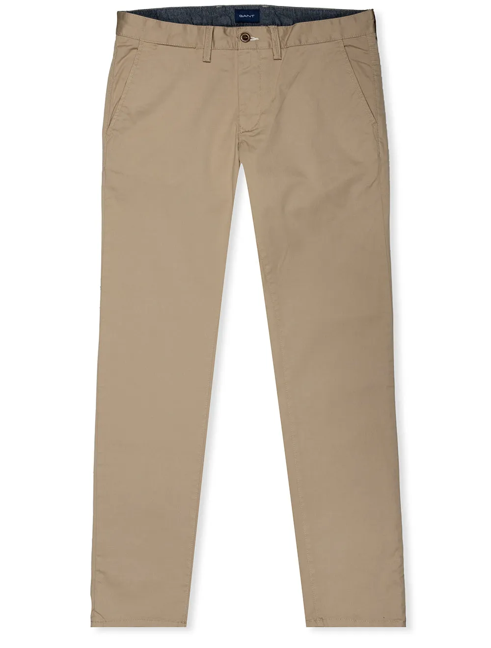 Hallden Slim Fit Twill Chinos Dark Khaki