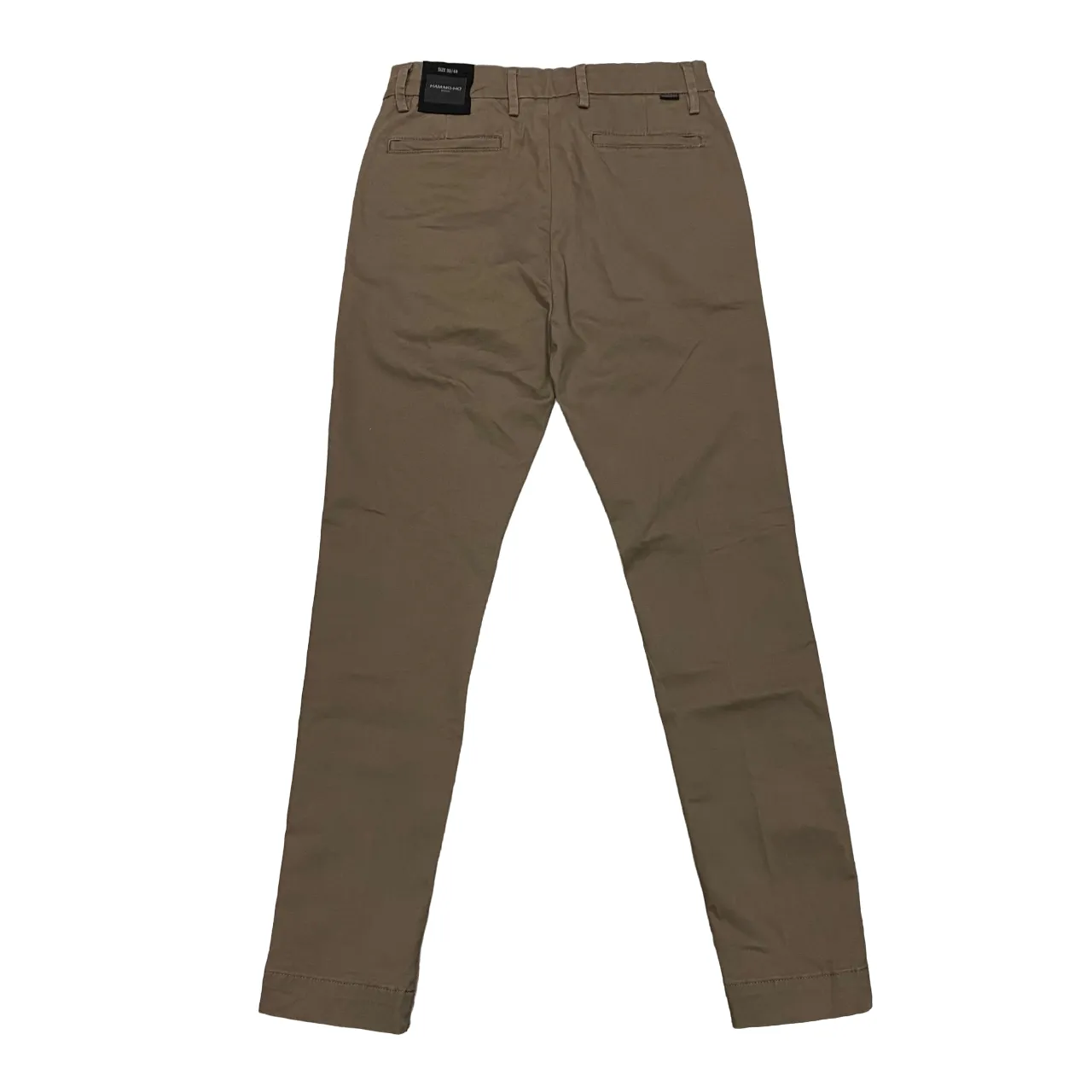 Hamaki-ho pantalone chinos da uomo slim fit in gabardina PSI1726H fango