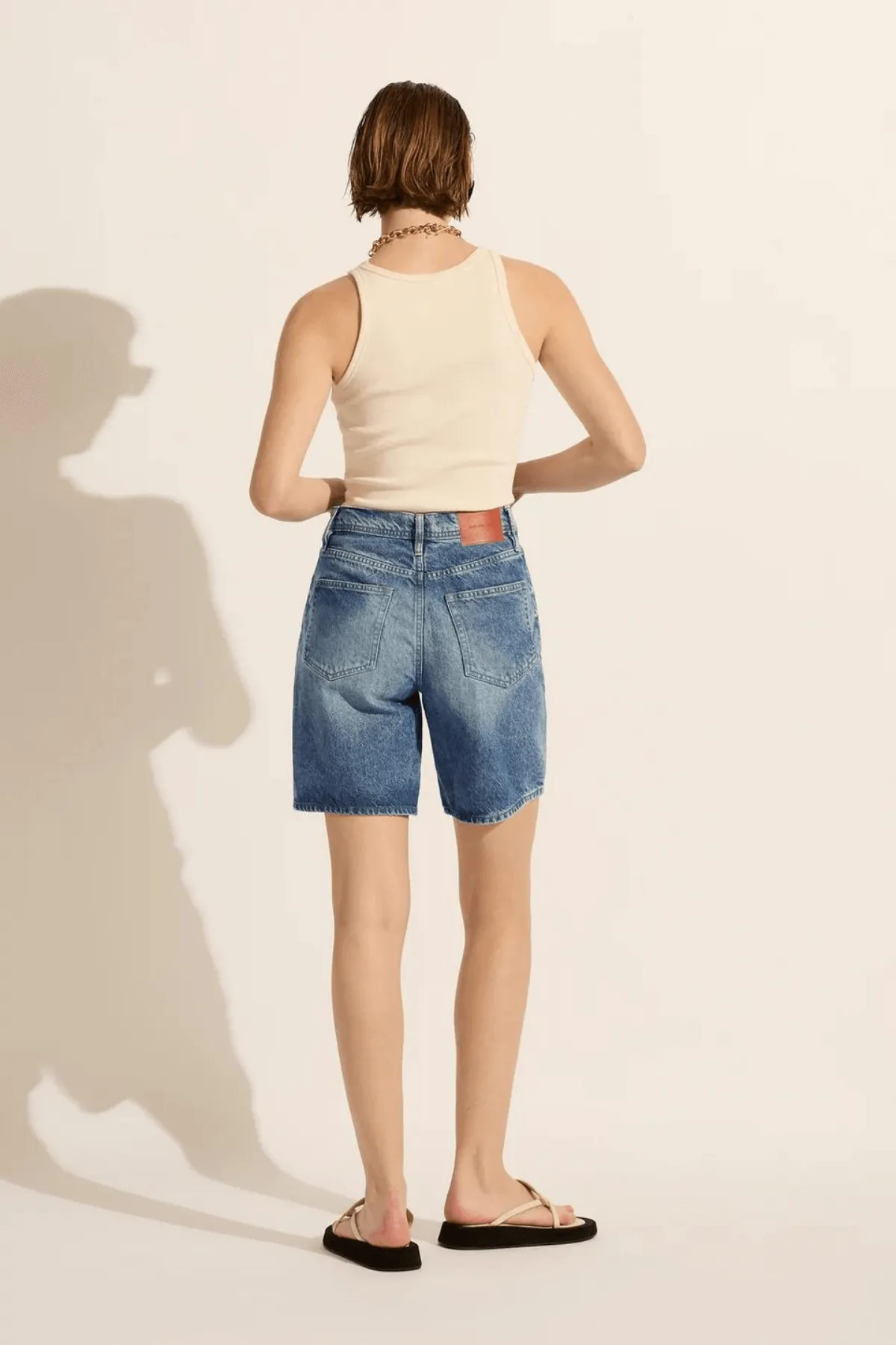 HARRY HIGH RELAXED SHORT AGED BLUE