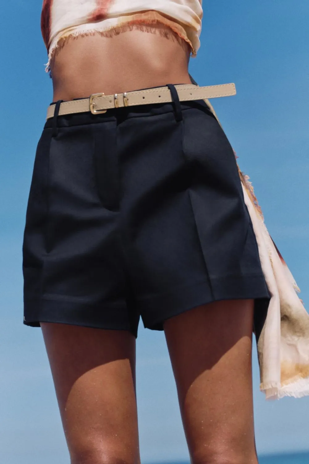 'Isabelle' High Waist With Belt Casual Shorts (4 Colors)