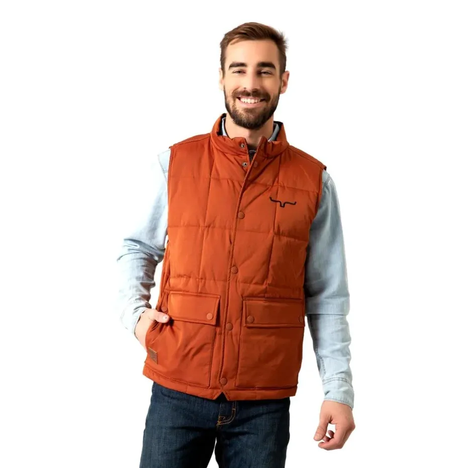 Kimes Ranch Men's Dakota Rustic Brown Puffer Vest F23-14242417