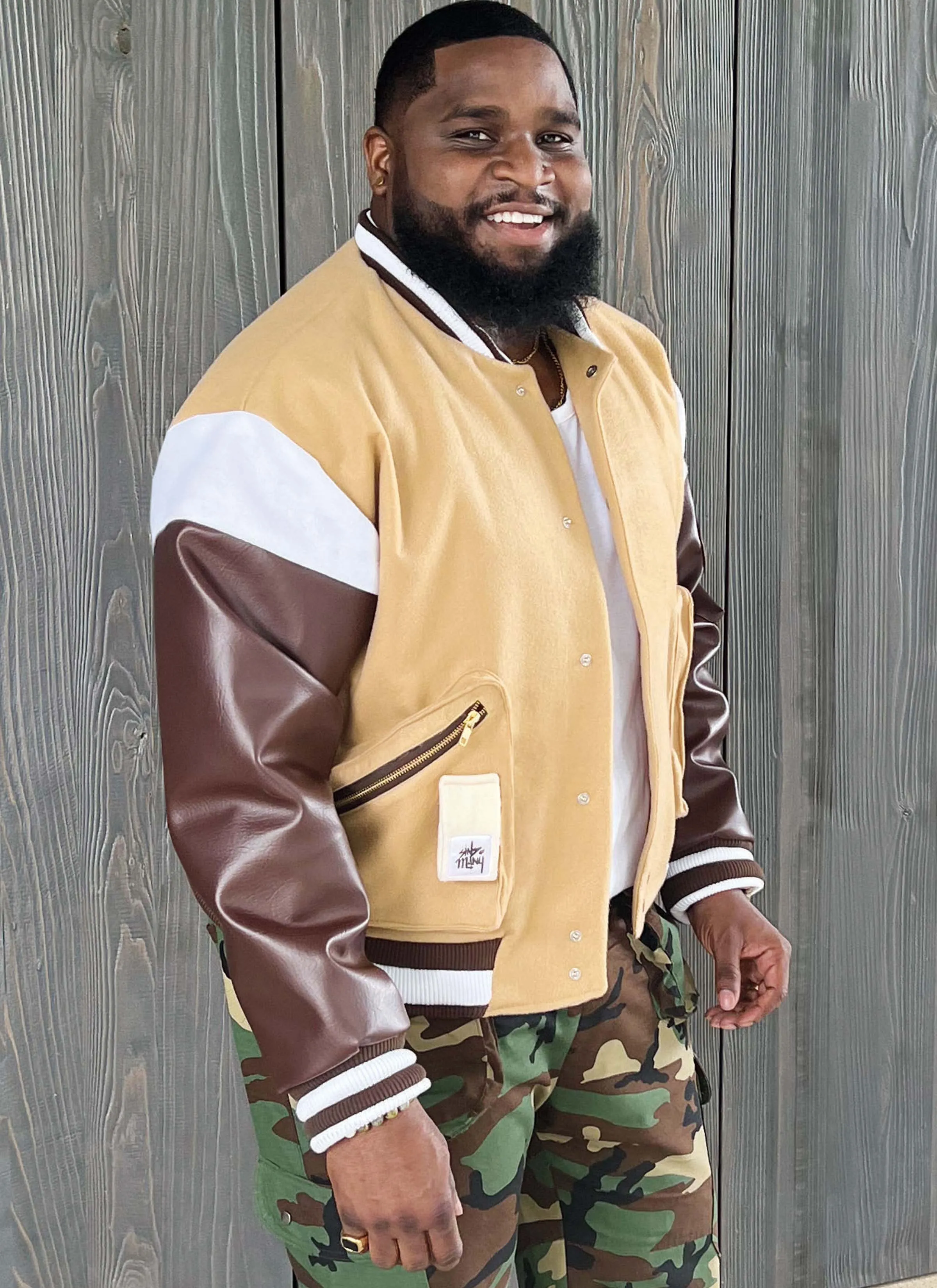 Know Me sewing pattern 2010 Men's Varsity Bomber Jacket by Sins of Many