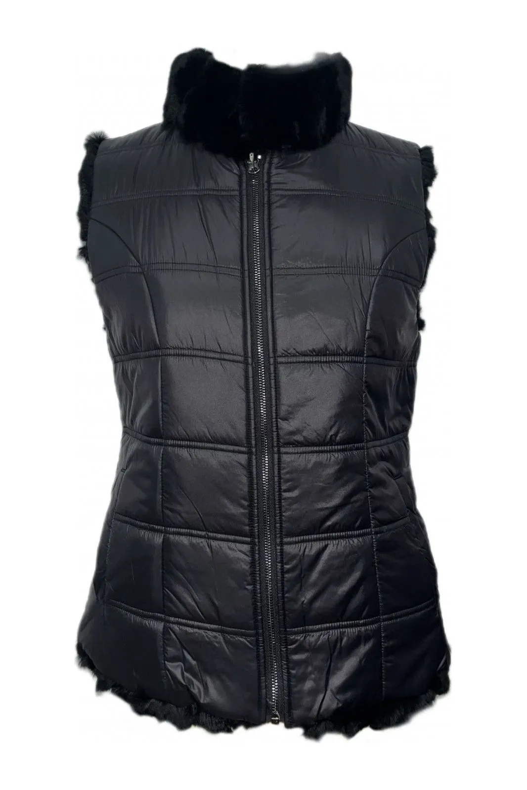 Linda Richards Rex Zip Reversible Vest FK-260 | Black