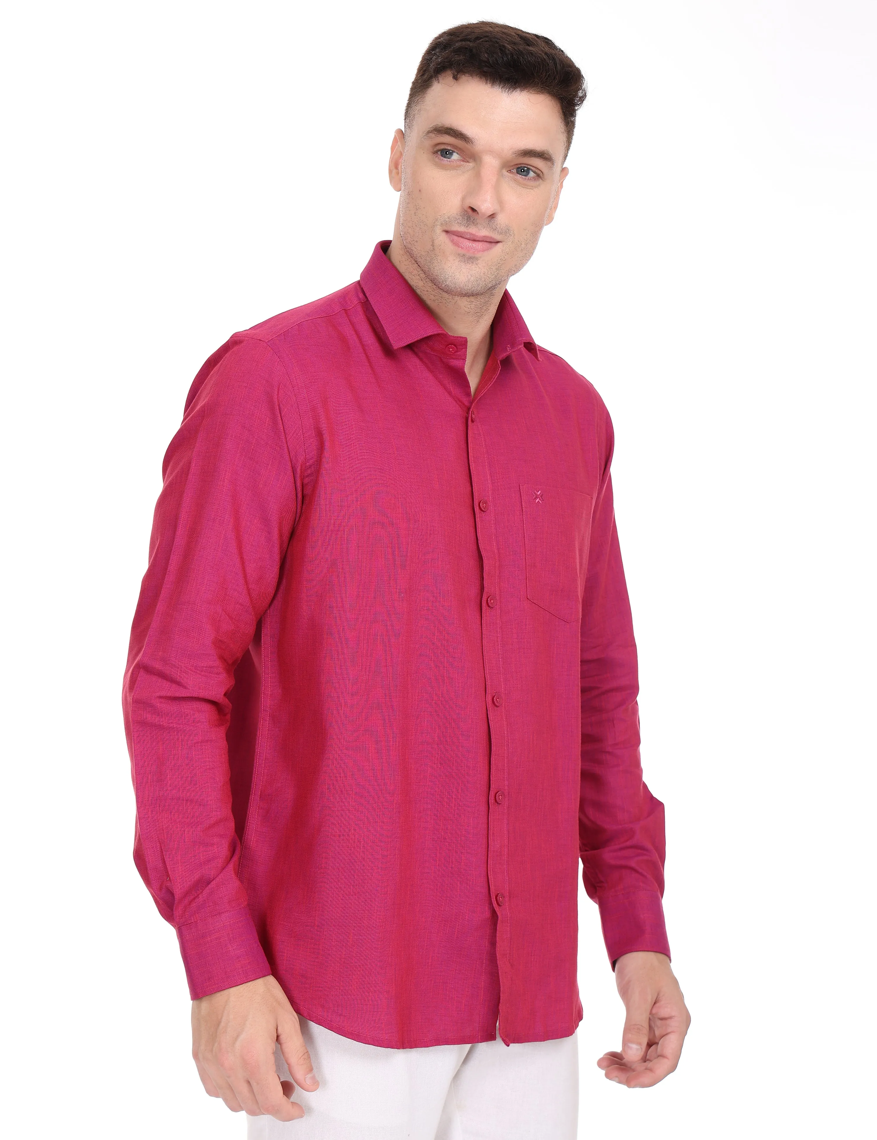 Linseed Cotton Colour Shirt Full Sleeve -17007