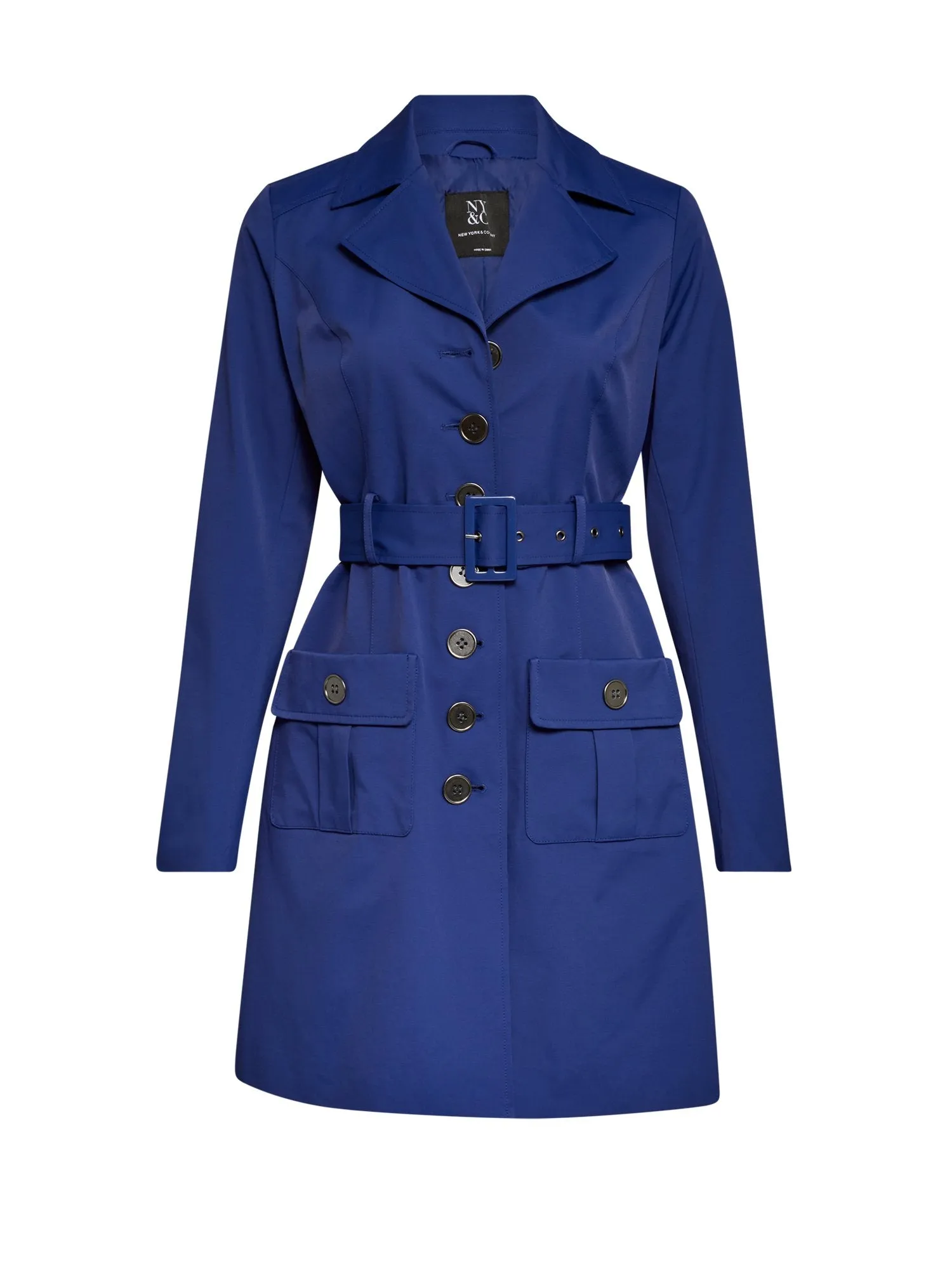 Long Sleeves Belted Military City Trench Coat