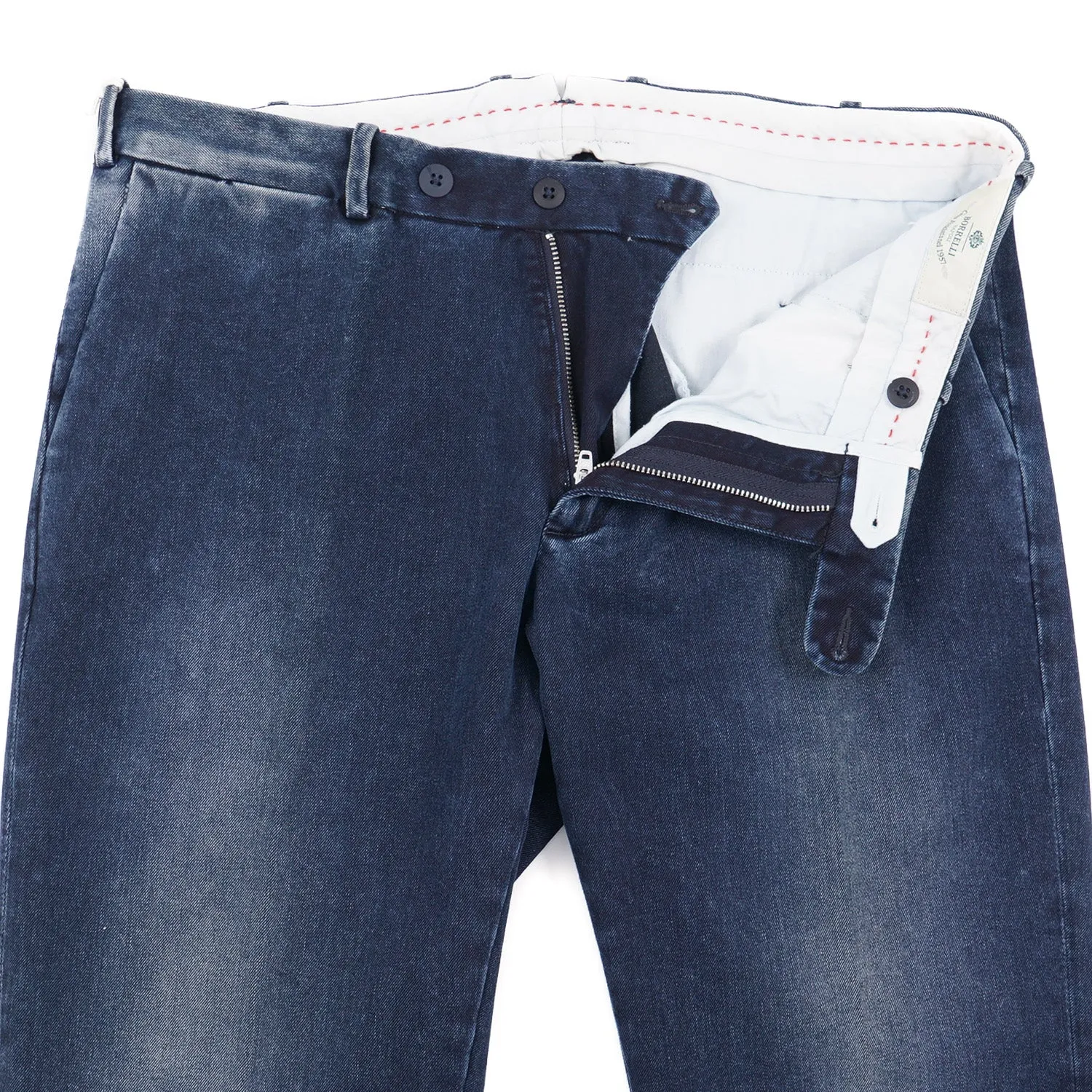 Luigi Borrelli Slim-Fit Denim Chinos