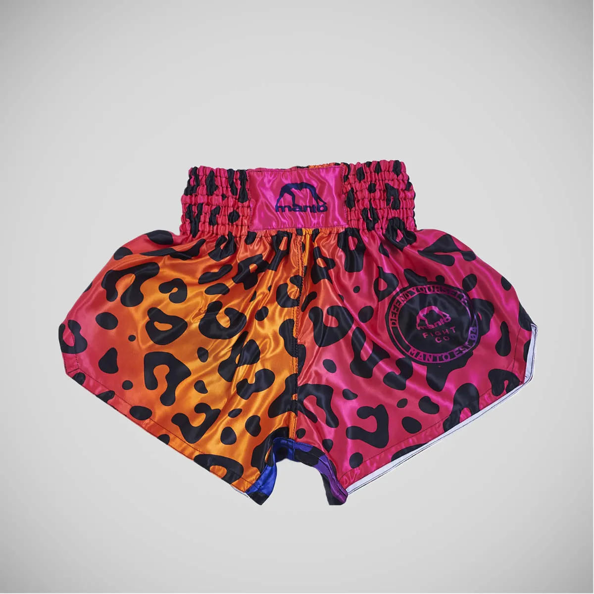 Manto Muay Thai Leopard Muay Thai Shorts Pink/Orange