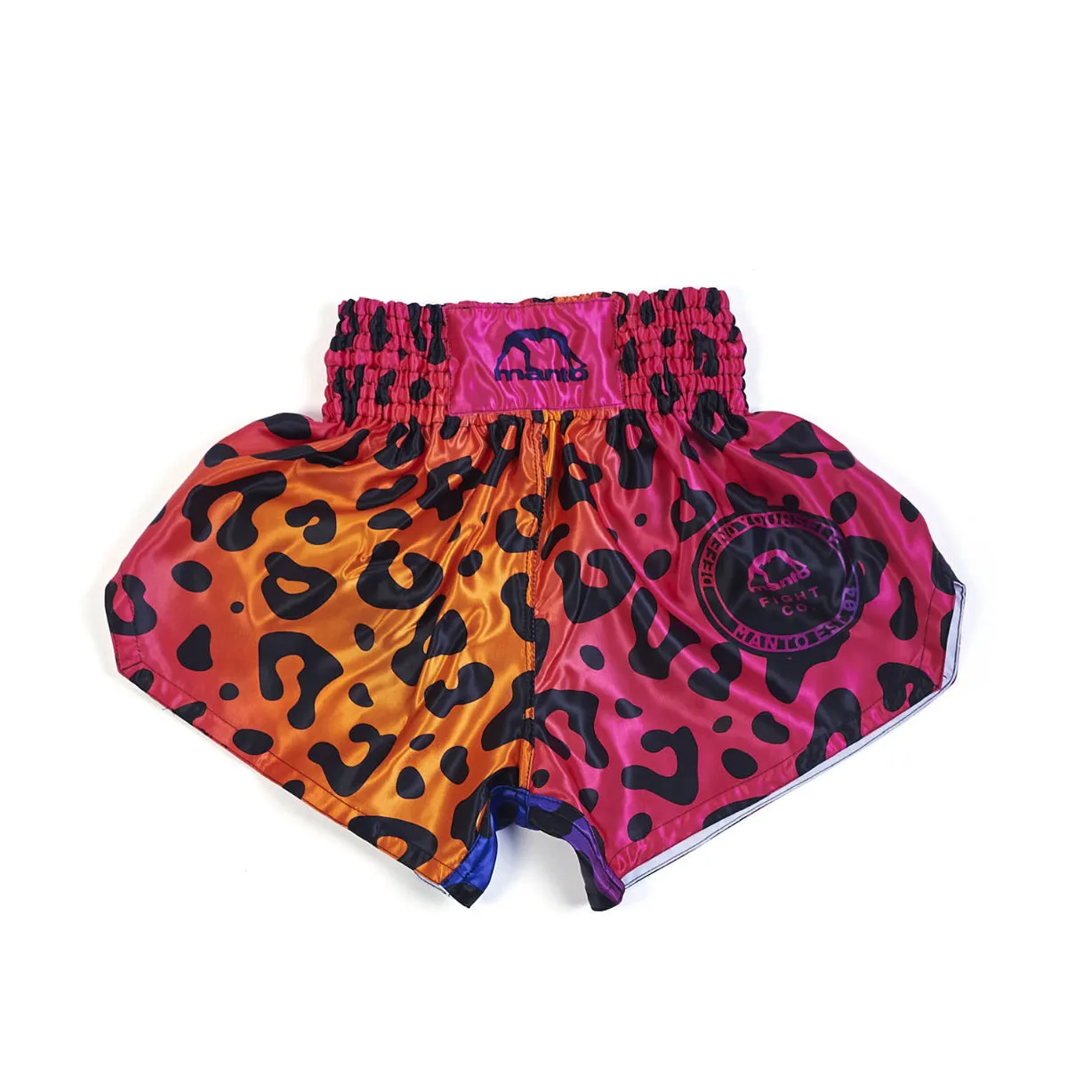 Manto Muay Thai Leopard Muay Thai Shorts Pink/Orange