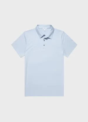 Men's Classic Jersey Polo Shirt in Blue Mist