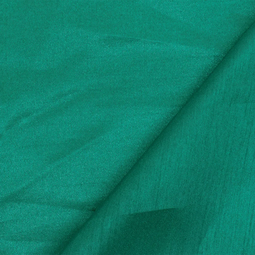 Mermaid Teal Solid Poly Antique Satin Woven Fabric