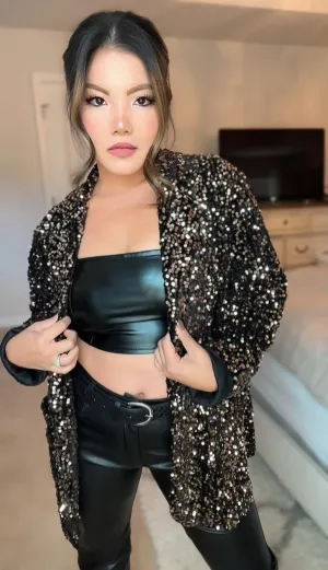 Nastasia Sequin Blazer