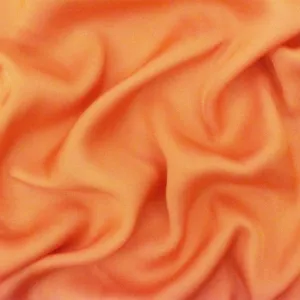 Orange Famous Designer Recycled Polyester Satin Woven Fabric