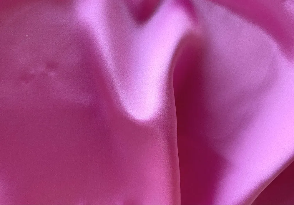 Parisian Rose Pink Silk Satin Charmeuse (Made in Italy)