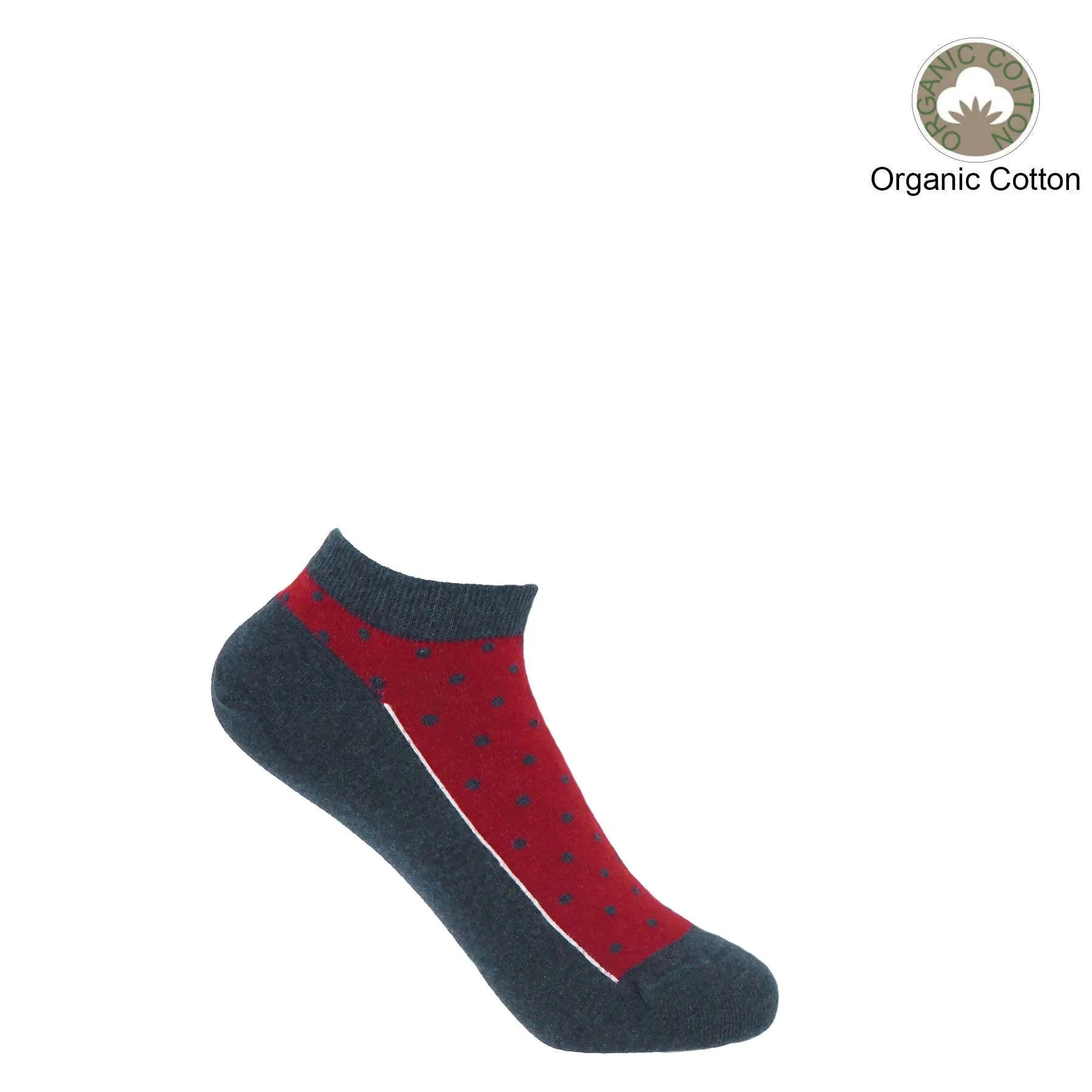 Polka Women's Organic Trainer Socks Bundle - Berry & Denim