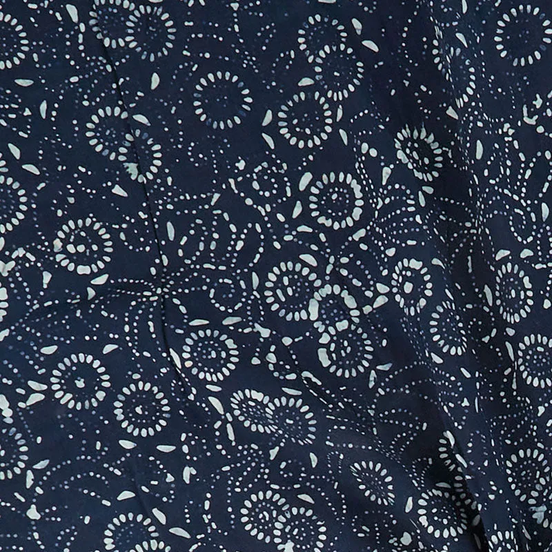 Rayon Batik Prints - True Indigo Medora Flora Rayon Batik Fabric