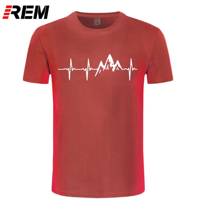 REM Mountain Heartbeat T-Shirt Fashion Funny Birthday 100% Cotton