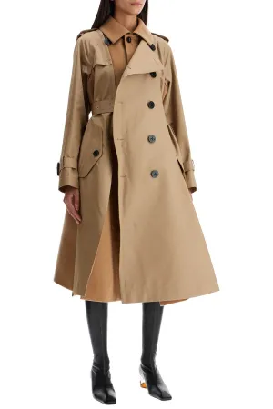 Sacai Hybrid Coat In Gabardine And