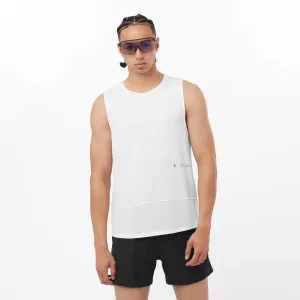 Salomon | Men's Cross Run GFX Tank - White