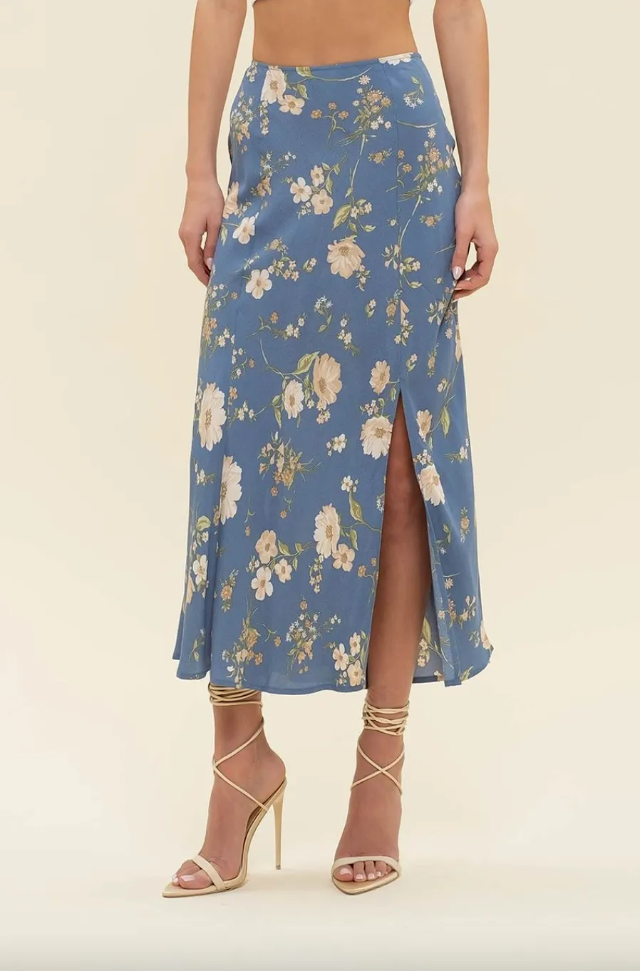 sarah floral midi skirt