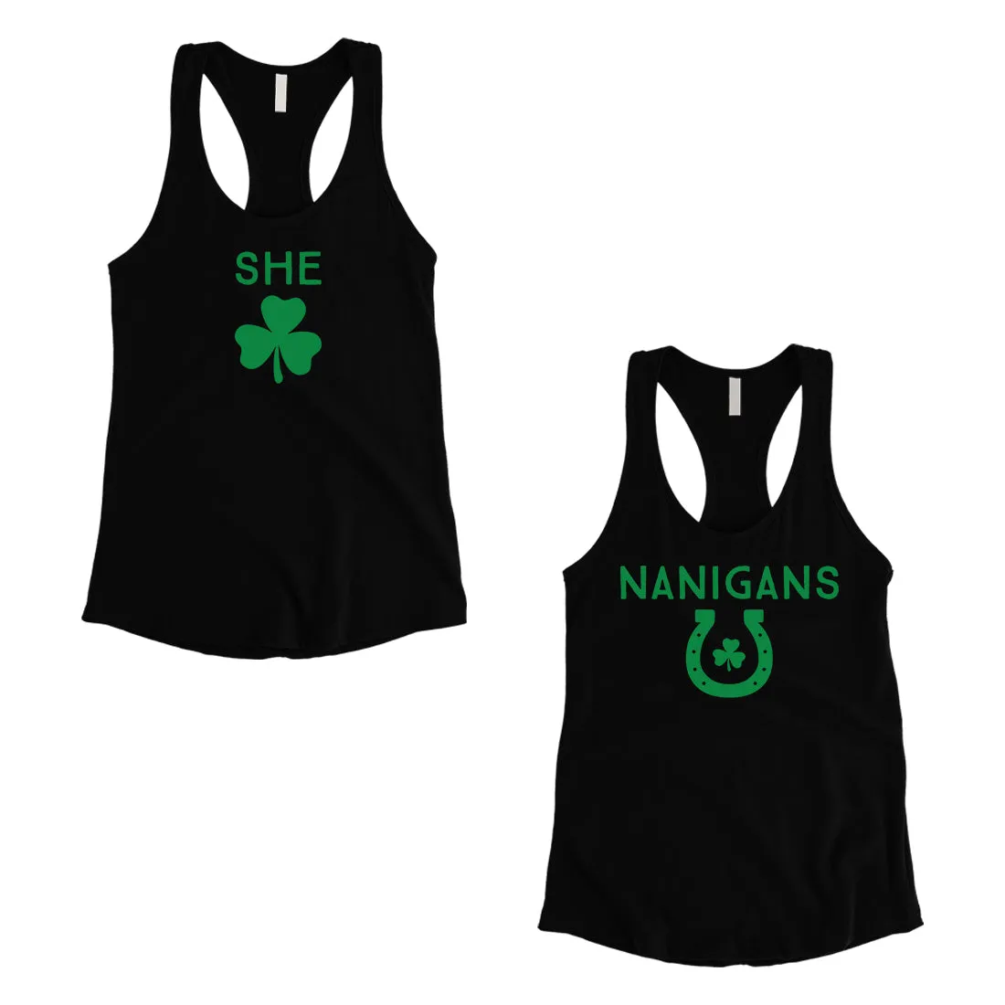 Shenanigans Womens St Patrick's Day Matching Tank Tops BFF Gifts