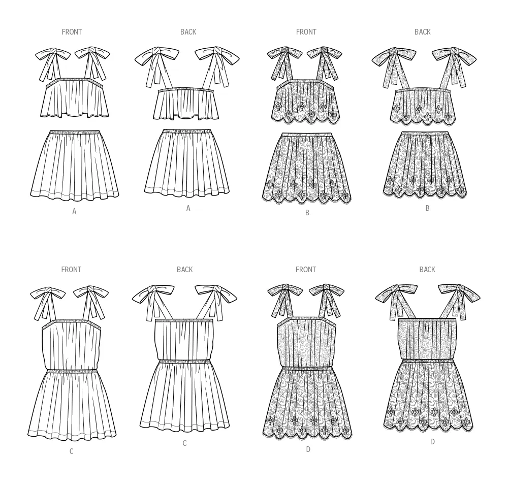 Simplicity Sewing Pattern 9963 Girls Tops, Skirts, and Dresses