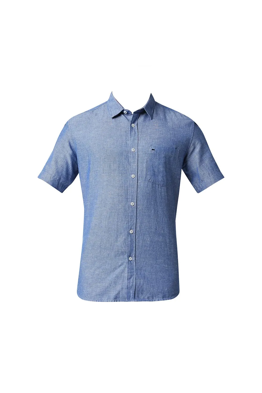 Slim Fit Cotton Linen Halfsleeves Shirt