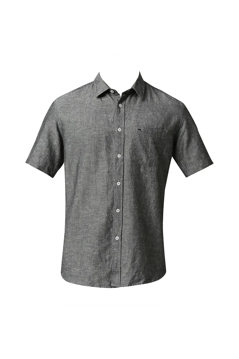 Slim Fit Cotton Linen Halfsleeves Shirt