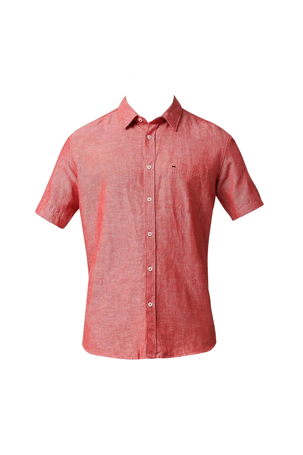 Slim Fit Cotton Linen Halfsleeves Shirt